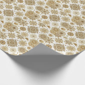 金ゴールド雪 ラッピングペーパー (角)