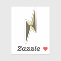 金ゴールド雷稲妻モダンおもしろいクール