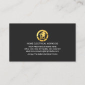 金ゴールド電子アイコン電源ライン 名刺 (裏面)