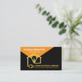 金ゴールド電気ホーム回路配線電気 名刺 (スタンド正面)