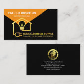 金ゴールド電気ホーム回路配線電気 名刺 (正面/裏面)