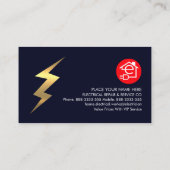 金ゴールド電気回路ホーム配線 名刺 (裏面)