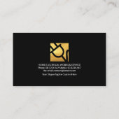 金ゴールド電気技師電源ケーブルの電気修理 名刺 (裏面)