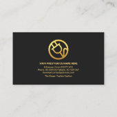 金ゴールド電気稲妻ホームシルエット 名刺 (裏面)