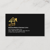 金ゴールド電気配線回路 名刺 (裏面)