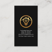 金ゴールド電気配線家電サービス 名刺 (裏面)