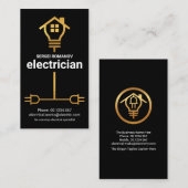 金ゴールド電気配線家電サービス 名刺 (正面/裏面)