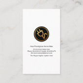 金ゴールド電源プラグホームバルブ電気技師 名刺 (裏面)