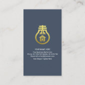 金ゴールド電球電気稲妻 名刺 (裏面)