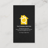 金ゴールド電線バルブ電源プラグ電気技師 名刺 (裏面)