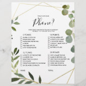 金ゴールド電話ブライダルシャワーゲーム (正面)