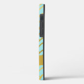 金ゴールド青アールデコジオメトパーソナライズされたリ名 Case-Mate iPhoneケース (裏面 / 左)