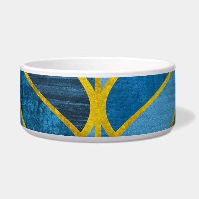 金ゴールド青パタグランジーン ボウル (正面)