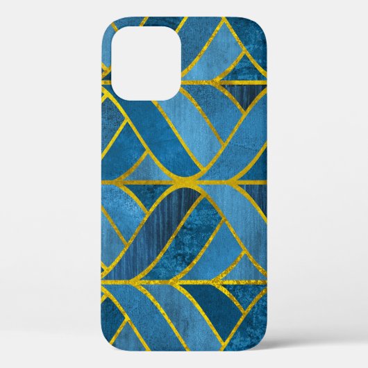 金ゴールド青パタグランジーン Case-Mate iPhoneケース (裏面)