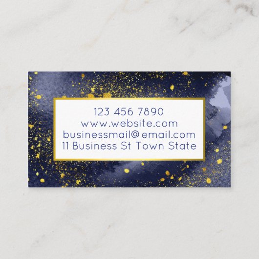 金ゴールド青手作りのバスボムソープのきらめき 名刺 (裏面)