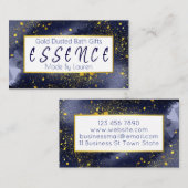 金ゴールド青手作りのバスボムソープのきらめき 名刺 (正面/裏面)
