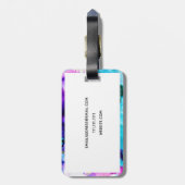 金ゴールド青紫水彩 ラゲッジタグ (裏面縦)