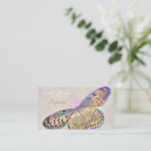 金ゴールド青蝶パターン 名刺 (スタンド正面)