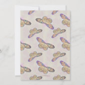 金ゴールド青蝶パターン 招待状 (裏面)