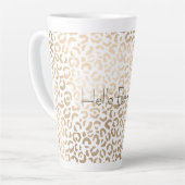 金ゴールド青銅白豹紋 カフェラテマグ (左アングル)