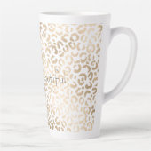 金ゴールド青銅白豹紋 カフェラテマグ (右)