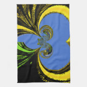 金ゴールド青 キッチンタオル (縦)