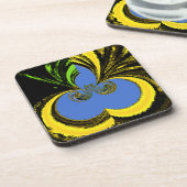 金ゴールド青 コースター (左側)