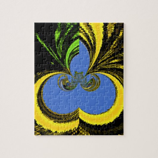 金ゴールド青 ジグソーパズル (縦)