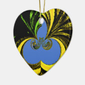 金ゴールド青 セラミックオーナメント (左)