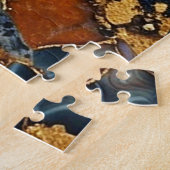 金ゴールド静脈瑪瑙パズル ジグソーパズル (側面)
