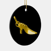 金ゴールド靴 セラミックオーナメント (右)