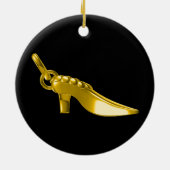 金ゴールド靴 セラミックオーナメント (裏面)