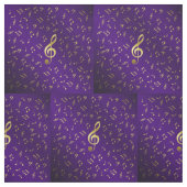 金ゴールド音楽のノート（紫） ファブリック (見本)