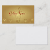 金ゴールド音楽は名刺に注意します 名刺 (正面/裏面)