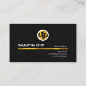 金ゴールド音楽アイコングリーン・ウェーブの音響技師 名刺 (裏面)