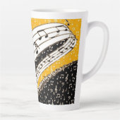 金ゴールド音楽テーマ カフェラテマグ (右)