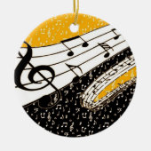 金ゴールド音楽テーマ セラミックオーナメント (正面)