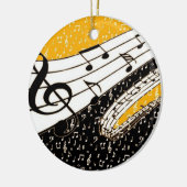 金ゴールド音楽テーマ セラミックオーナメント (左)