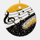 金ゴールド音楽テーマ セラミックオーナメント (裏面)
