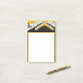 金ゴールド音楽テーマ ポストイット (デスク上)