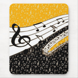金ゴールド音楽テーマ マウスパッド