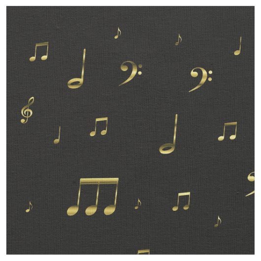 金ゴールド音楽ノート ファブリック (クローズアップ)