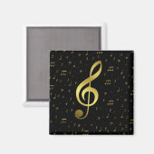 金ゴールド音楽ノート マグネット (正面/裏面)