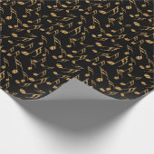 金ゴールド音楽ノート ラッピングペーパー (角)