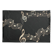 金ゴールド音楽ノート(黒いメディア) 枕カバー (裏面)