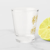 金ゴールド音楽愛好家パパギフトピアノ楽譜 ショットグラス (左)