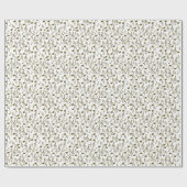 金ゴールド音符ツリーブルクレフ、 音符記号ミュージカル ラッピングペーパー (フラット)