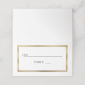 金ゴールド音|ホワイトシンプル座席表 プレイスカード (外部開封)