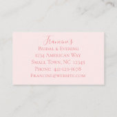 金ゴールド額縁水彩牡丹ブーケ名刺 名刺 (裏面)