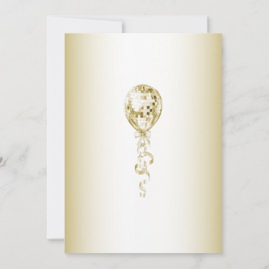 金ゴールド風船サプライズ40歳の誕生日パーティー 招待状 (裏面)